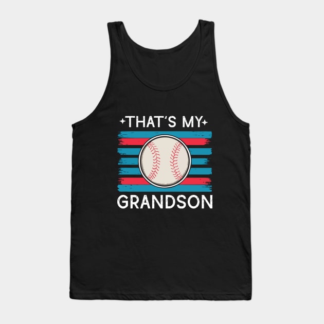 Retro Vintage That's My Grandson There Baseball Grandma Mothers Day Gift For Mom Tank Top by tee-Shirter